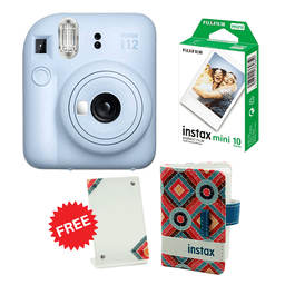 FUJIFILM Instax Mini 12 Instant Film Camera with 10 Films Pastel Blue