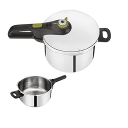 Tefal Secure Trendy Pressure Cooker Set 6L + 4L 2 Programs Induction Safe Stylish Design P2584300
