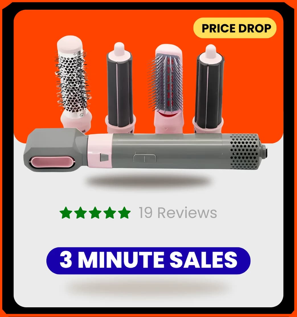 Alltec 5-in-1 Hot Air Styler – Professional Hair Dryer Brush & Curler Set TP-5+1 Alltec 5-in-1 Hot Air Styler – Professional Hair Dryer Brush & Curler Set TP-5+1