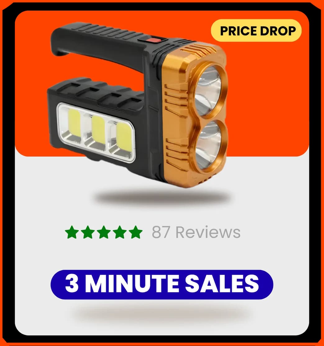 Hatter Mouse 7702-A Dual Light Solar Lantern – Rechargeable LED Torch with Side Floodlight & Solar Charging Hatter Mouse 7702-A Dual Light Solar Lantern – Rechargeable LED Torch with Side Floodlight & Solar Charging