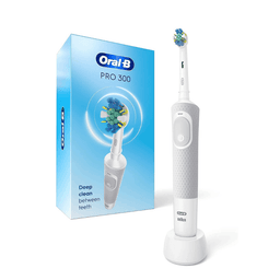 Oral-B Pro 300 Floss Action Vitality Electric Toothbrush with (1) Brush Head, Rechargeable, White