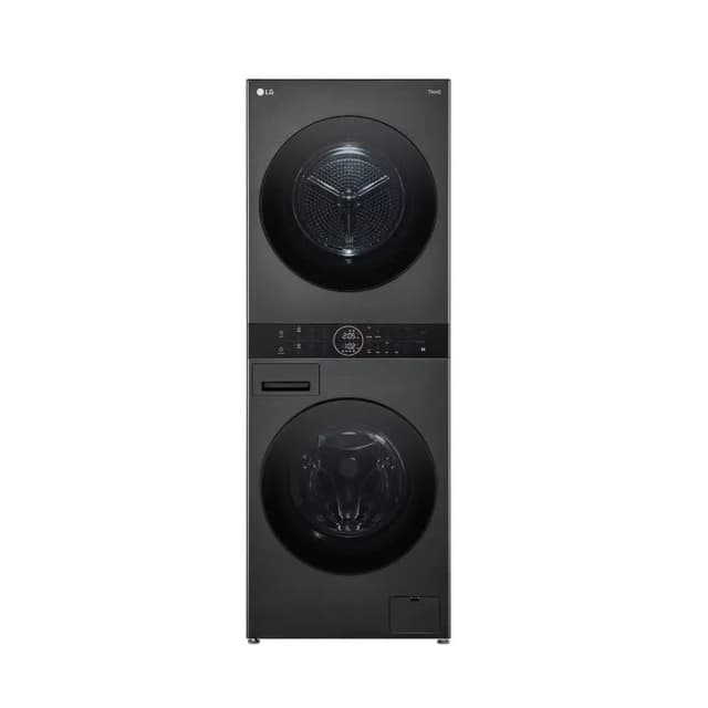 LG WashTower Commercial Stacker 12kg Front Load Washer and 10kg Dryer 1200 RPM Dark Inox W4W8BVPKZHM