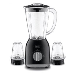 BLACK+DECKER Blender With 2 x Grinder Mills 1.5 L 400 W BX365-B5 Black