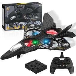 Alltec RC Plane 2.4GHz Remote Controlled Aeroplane Quadcopter Floating Fighter Aircraft LED Lights USB Rechargeable Battery Multicolour L0712