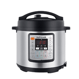 NUTRICOOK Stainless Steel Smart Pot Eko 9 In 1 Instant Programmable Electric Pressure Cooker, Brushed 6 L 1000 W NPNC-SPEK6 Silver/Black