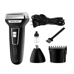 Kemei KM-6558 3 In 1 Rechargeable Electric Hair Clipper And Shaver KM-6558 Black/Silver