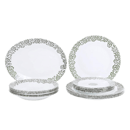 Luminarc 19-Piece Essence Matiz Dinner Set  21x36x28.6cm DL6316 White/Green/Red