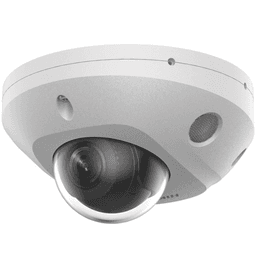 HIKVISION 4 MP Acusense Smart Hybrid Light Fixed Mini Dome Network Camera, Built-In Arrayed-Dual Microphone, 120 dB True WDR Technology, Built-In Memory Card Slot Supports up to 512 GB, H.265+, IP67, IK08 DS-2CD2543G2-LIS2U White/Black