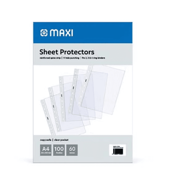 Maxi 100-Piece Sheet Protector Set Clear