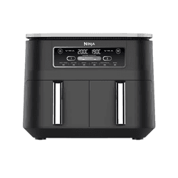 Ninja Foodi Dual Zone Digital Air Fryer, 2 Drawers, 7.6L, 6-In-1, Uses No Oil, Air Fry, Max Crisp, Roast, Bake, Reheat, Dehydrate, Cooks 4-6 Portions, Non-Stick, Dishwasher Safe Baskets 7.6 L 2470 W AF300ME/AF300EU Black