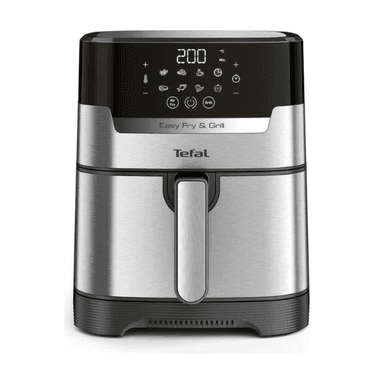 Tefal Air Fryer Easy Fry & Grill Digital 2-in-1 4. Capacity 1550 WHealthy Cooking Air Fry + Grill 8 Automatic Programs Adjustable Temperature Timer 4.2 L 1550 W EY505D27 Black / stainless steel Tefal Air Fryer Easy Fry & Grill Digital 2-in-1 4. Capacity 1550 WHealthy Cooking Air Fry + Grill 8 Automatic Programs Adjustable Temperature Timer 4.2 L 1550 W EY505D27 Black / stainless steel