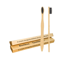 ecobee Think Green Soft Bamboo Toothbrush – Charcoal Bristles, 2-Pack
