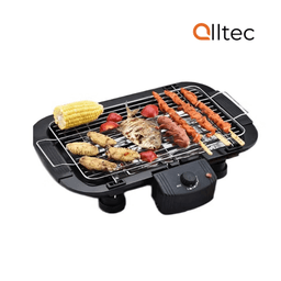 Alltec smokeless indoor outdoor electric tabletop grill with adjustable temperature black DFD-566
