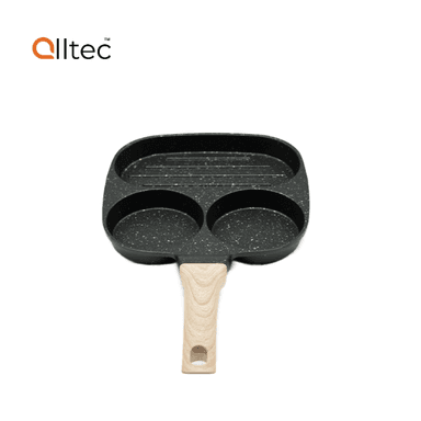 alltec Nonstick 3-in-1 Egg Pan – Divided Skillet for Omelettes & Pancakes - Black alltec Nonstick 3-in-1 Egg Pan – Divided Skillet for Omelettes & Pancakes - Black