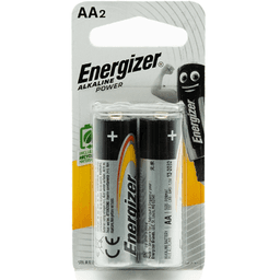 Energizer Max AA Batteries 2 Pack Silver/Black AA2