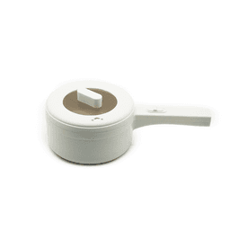 Generic Mini Electric Cooking Pot – Portable Non-Stick Cooker with Lid White