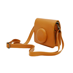 Instant Mini EVO Case,Camera Protective Case Bag for Fujifilm Instax Mini EVO with Shoulder Strap, Brown, 12.8 * 5.3 * 10.5cm / 5 * 2.1 * 4.1in, Camera Case-16859-1