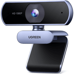 UGREEN 1080P Webcam with USB HD Microphone, 1080P/30fps 720P/60fps Stream Camera, with Auto Light Correction 15728 Black