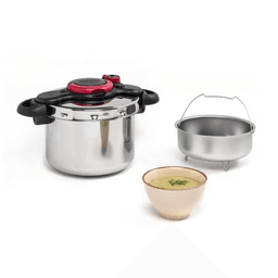 Tefal ClipsoMinut Easy Pressure Cooker 6L Stainless Steel One Hand P4620768