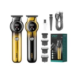VGR Hair Trimmer For Men Black with LED Display & Turbo Mode V-989