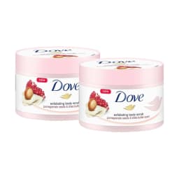 Dove Bizzico Exfoliating Body Scrub Pomegranate Seeds and Shea Butter Scent 225ml (Pack of 2)