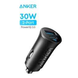 Anker 30W USB C Dual Port Car Charger USB C and USB A Fast Car Adapter Black A2741H11