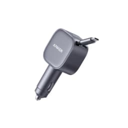 Anker 75W Retractable USB C Car Charger with Built In Cable and USB C Port Black A2738HA2