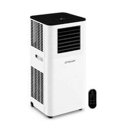Crownline 1 Ton 12000 BTU Portable Air Conditioner, 4-in-1 Cooling Dehumidifier Fan Auto Mode, 450 m³/h Airflow, Self-Evaporative System, 3 Fan Speeds, Auto Swing, 24H Timer, Remote Control, R410A, T3 Climate, White & Black PAC-450