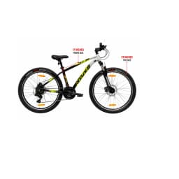 HERCULES Roadeo STR2 29 Inch Mountain Bike with 21-Speed Gear System High-Tensile Steel Frame Dual Mechanical Disc Brakes Black Grey 13080275-101