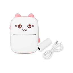 Mini Wireless Bluetooth Thermal Pocket Printer 203 DPI Portable Label Printer Pink White OS4368P
