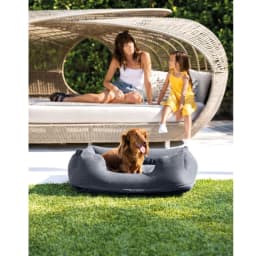 Intex Inflatable Pet Bed for Small Pets with Hand Pump Washable Nylon Cover Air Cushioned Bolster Sidewalls Carry Straps 48701
