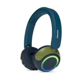 Philips 4000 Series Bluetooth Wireless Kids On-Ear Headphones with Bluetooth 5.4 AI Noise Reduction 45 Hours Playtime LED Ear Cups Multipoint Audio Sharing USB Type-C Teal TAK4200CT/00