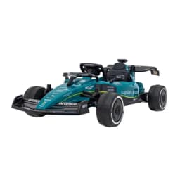 Rally Formula Car Kids Electric Ride-On Car 24V 5Ah Battery 2 Motors Leather Seat EVA Tires Music MP3 & USB Blue JE-1599