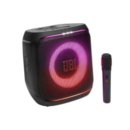 JBL PartyBox Encore 2 Portable Bluetooth Speaker With Wireless Mic And AI Boost, 15H Battery, Dynamic Lights, Auracast, Karaoke And Guitar Input, IPX4 Splashproof - Black