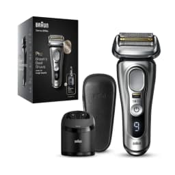 Braun Series 9 Pro Electric Shaver for Men Wet & Dry Foil Razor 4+1 Shaving Elements ProLift Trimmer Sonic Technology 40° Flexible Head 60-Min Runtime 5-in-1 SmartCare Center Noble Metal 9465CC