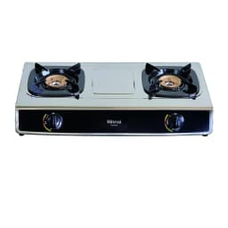 Rinnai 2-Burner Gas Stove Stainless Steel Burners Detachable Top Plate Knob Controls Stainless Steel RV-210RI