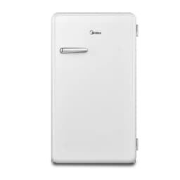 Midea 142L Single Door Retro Refrigerator 13L Freezer Compartment Quick Cooling 3 Adjustable Shelves LED Light 3-Star BEE Rating Glossy White MDRD142SLE0