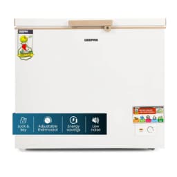 Geepas 250L Chest Freezer Freestanding Deep Freezer Adjustable Thermostat 125W Top Opening White GCF2506WAH