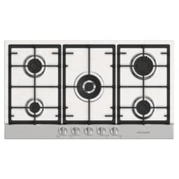 Frigidaire 90cm Built-In 5 Burner Gas Stove Powerful Wok Burner Cast Iron Trivets Hot Surface Indicators Anti-Fingerprint Stainless Steel Silver FGH96524XS