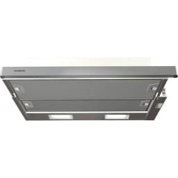Siemens iQ100 60cm Telescopic Cooker Hood 3 Speed Settings 305m³/h Extraction 67dB Washable Aluminium Grease Filter Silver LI63TCA10M