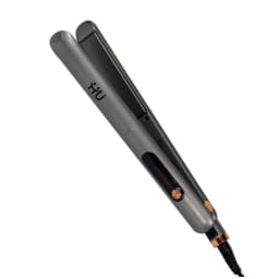 Hui Professional Hair Straightener Ceramic Flat Iron Ionic Technology Fast Heating Stainless Steel Plates 230°C Adjustable Temperature Frizz-Free Salon Styling Tool Gray HSM-1034