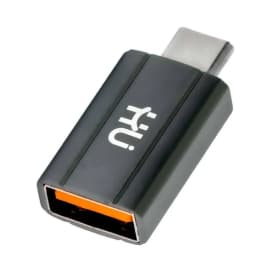 Hui Magnetic USB-C Male to Female Adapter Fast Transmission Type-C Extension Converter Charging Data Sync OTG Function for Smartphones Tablets and Laptops Black HAC-1010