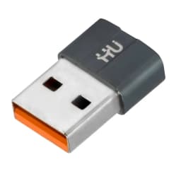 Hui USB-C Male to USB-C Female Adapter Fast Charging Data Sync CNC Aluminum Compact Portable USB-C Extension Adapter Gray HAC-1012