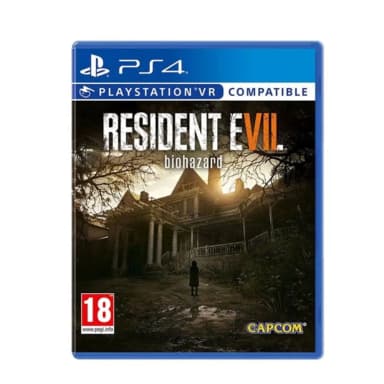 CAPCOM Resident Evil 7 Biohazard PS4 Survival Horror Game First Person Perspective Exploration Puzzles VR Compatible Realistic Graphics Tense Atmosphere International Version English PEGI 18