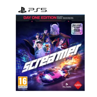 Milestone Screamer Day 1 Edition PS5 Futuristic Arcade Racing Game with Combat Mechanics
