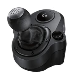 Logitech G Driving Force Racing Shifter 6-Speed H-Pattern Push-Down Reverse Leather Gear Knob for G923 G29 G920 Black UAE Version