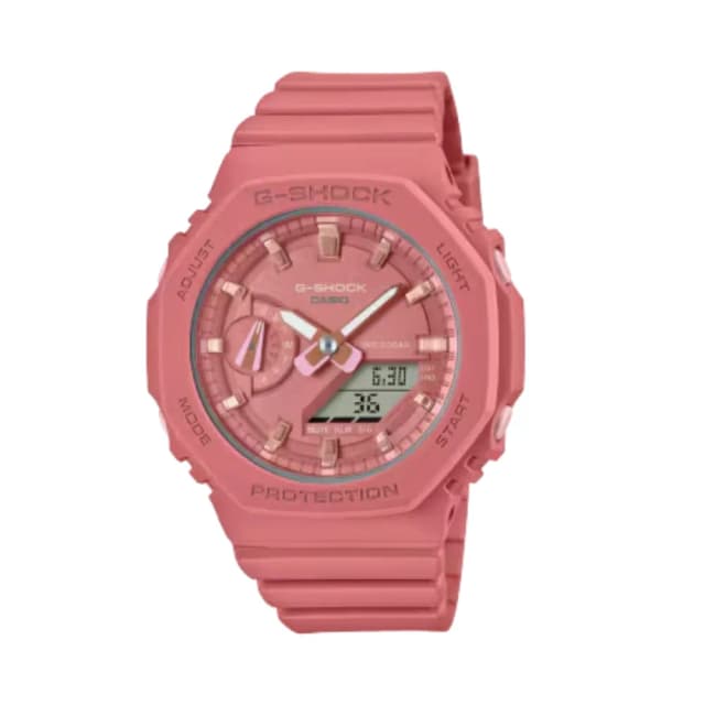 Casio G-Shock Women's Matte Pink Dial Pink Resin Strap Analog-Digital Shock Resistant Watch GMA-S2100-4A2