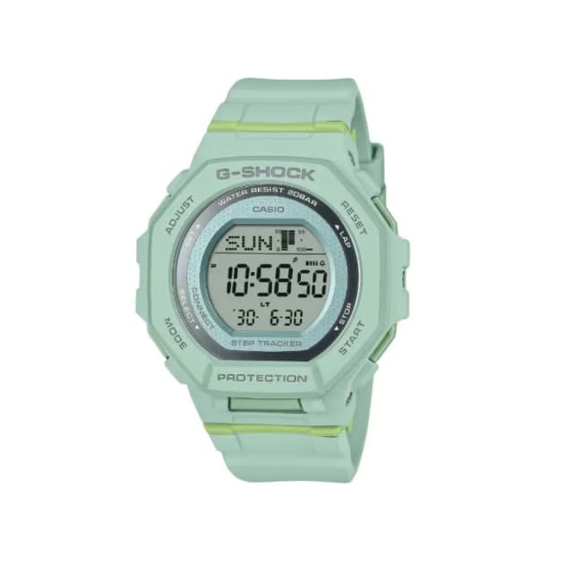 Casio G-Shock G-Squad Women's Digital Watch Green Bio-Based Resin Strap Step Tracker Bluetooth GMD-B300-3DR