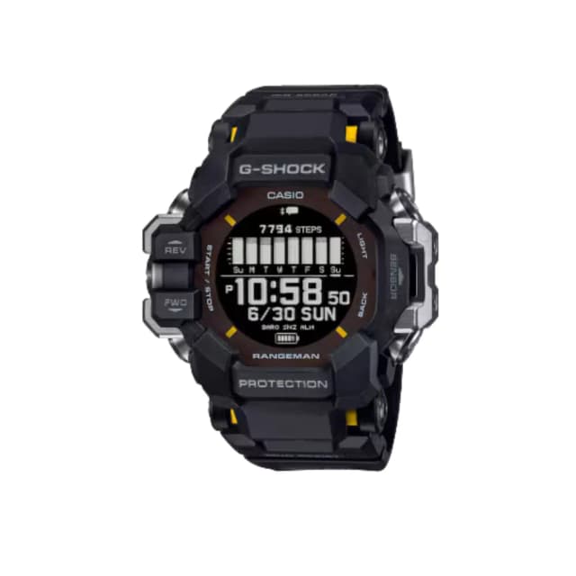 Casio G-Shock Rangeman Men's Digital GPS Watch Black Bio-Based Resin Strap Heart Rate Monitor 200M Water Resistance GPR-H1000-1