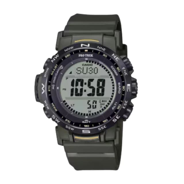 Casio Pro Trek PRW-35 Series Men's Green Bio-Based Resin Solar Digital Outdoor Watch PRW-35Y-3BDR